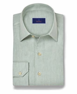 David Donahue Sage Cashmere Blend Sport Shirt CBSM1101335