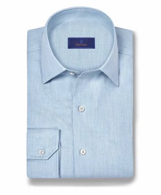 David Donahue Sky Cashmere Blend Sport Shirt CBSM11101454