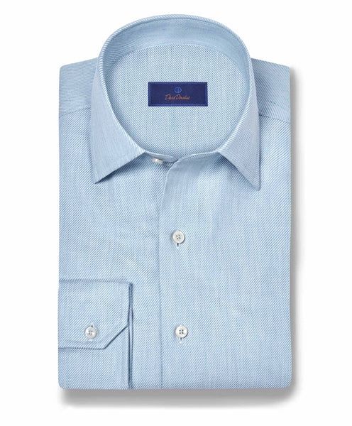 David Donahue Sky Cashmere Blend Sport Shirt CBSM11101454