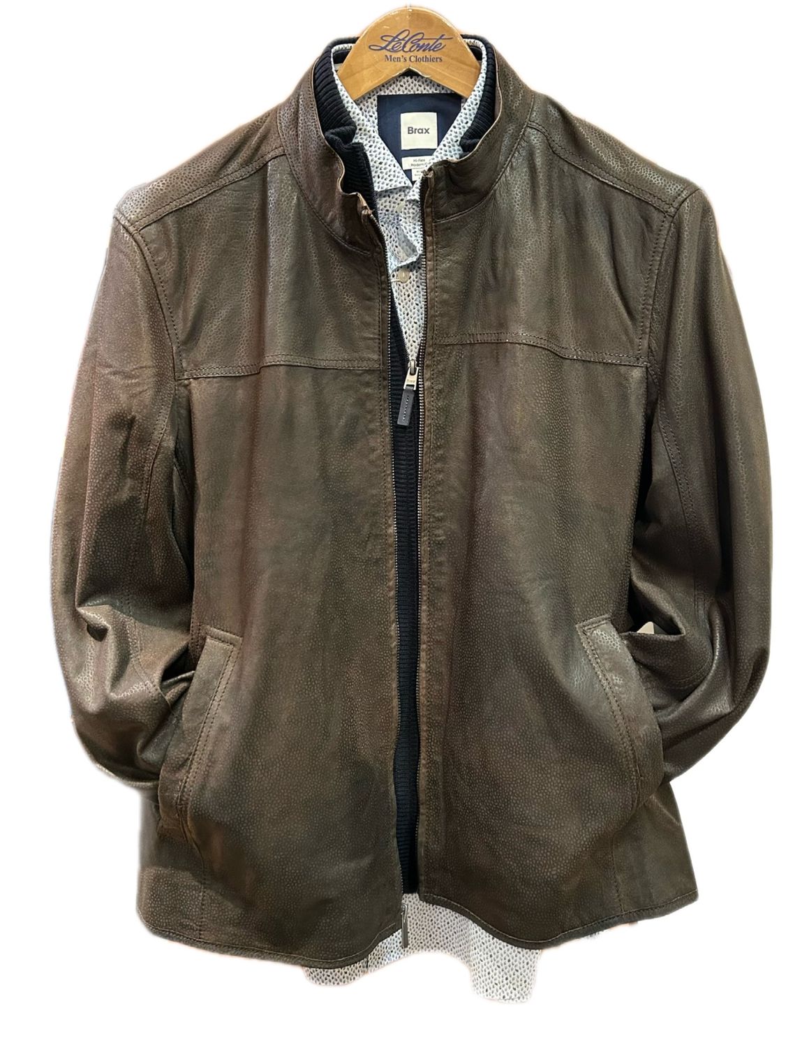 Missani Pebbled Lambskin Leather Jacket 3947