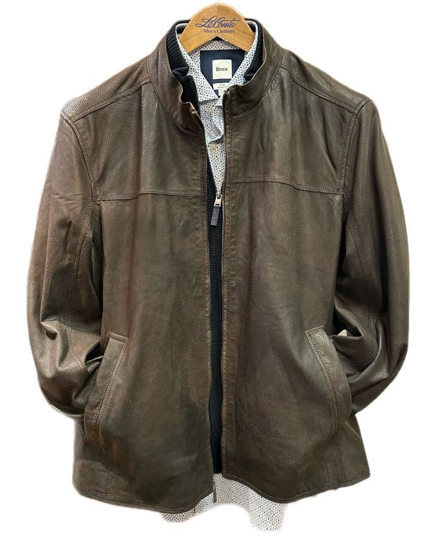 Missani Pebbled Lambskin Leather Jacket 3947