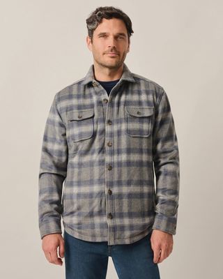 Johnnie-O Hassler Light Grey Shacket JMSJ100110