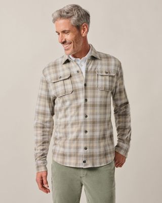 Johnnie-O Marcelo Light Grey Shirt Jacket JMWL101140