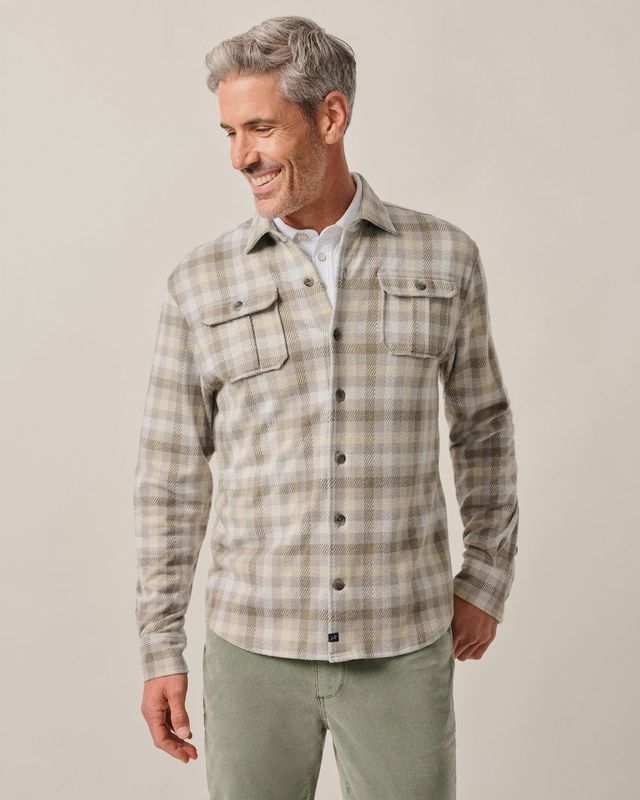 Johnnie-O Marcelo Light Grey Shirt Jacket JMWL101140