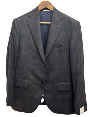Jack Victor Conway Navy &amp; Brown Plaid 1252206
