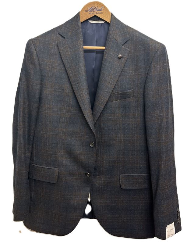 Jack Victor Conway Navy &amp; Brown Plaid 1252206