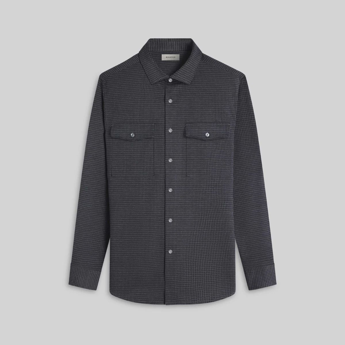 Bugatchi Houndstooth Knit Shirt HF2411K26