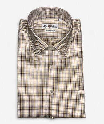 Alan Paine Berry/Yellow Check LS Shirt A2508M