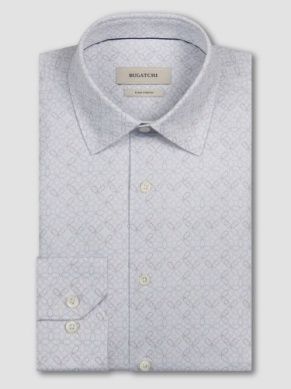 Bugatchi Cotton James Geometric Print Shirt JF9235K60