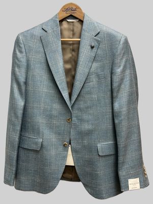 Jack Victor Conway Teal Windowpane Sport Coat 1261517