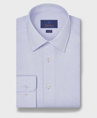 David Donahue Lilac Micro Dobby Dress Shirt TBSP12002534