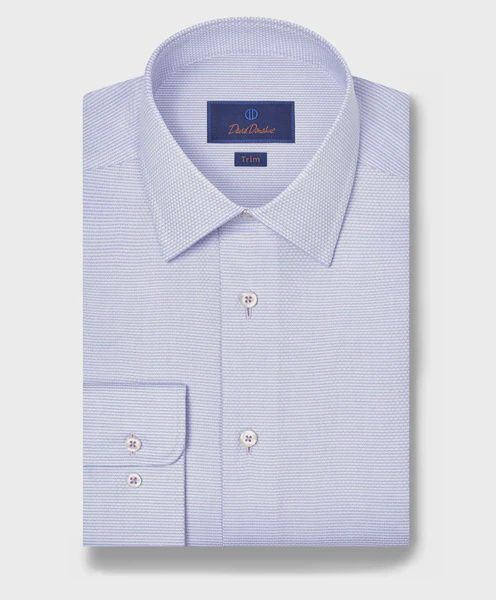 David Donahue Lilac Micro Dobby Dress Shirt TBSP12002534