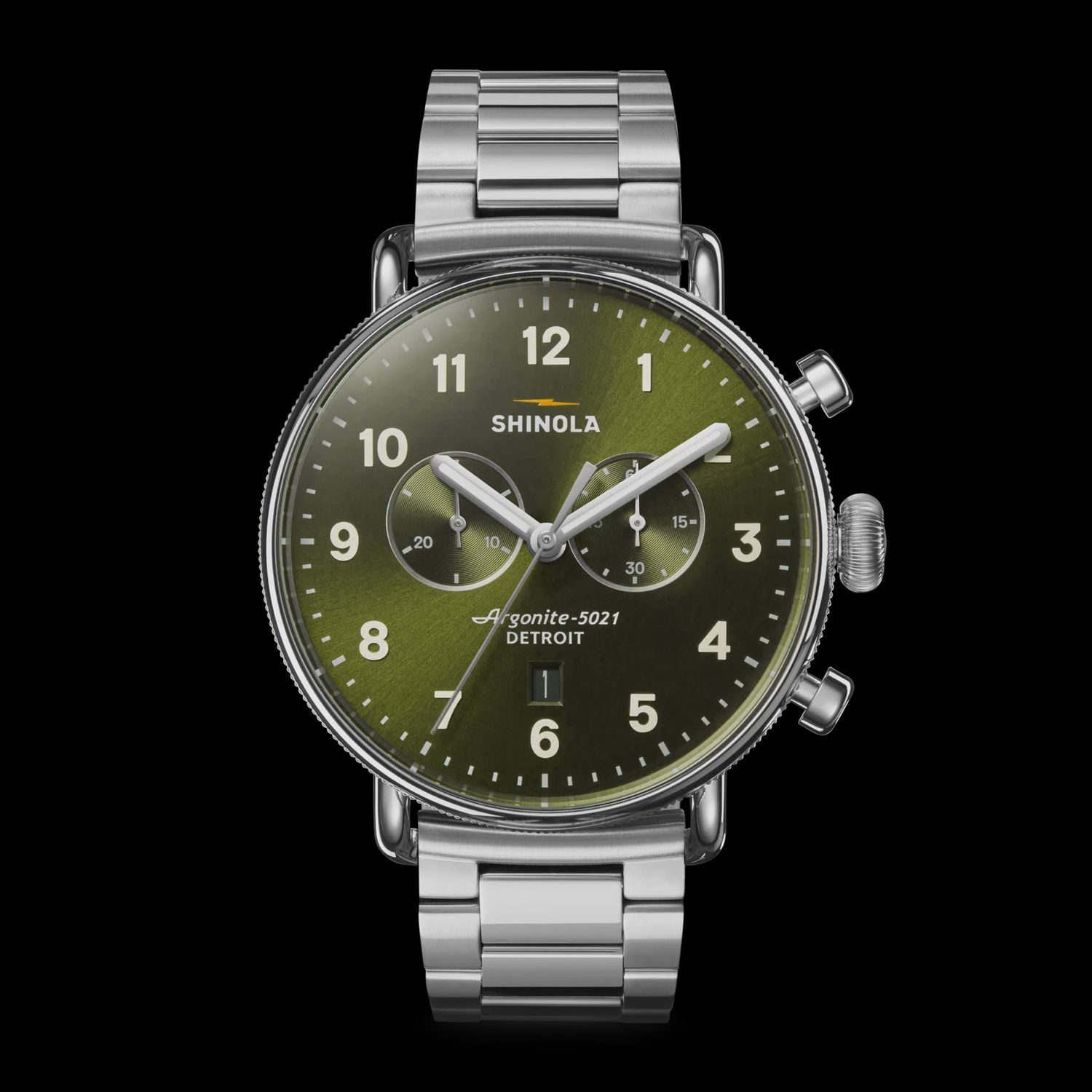Shinola Canfield 2 Eye Chronograph Watch 43mm