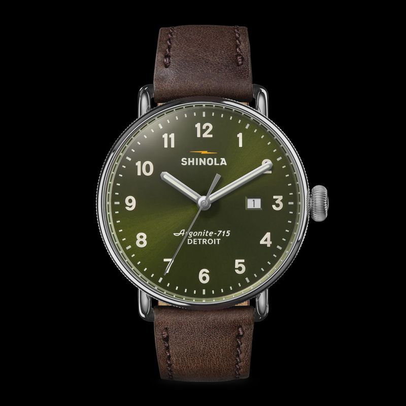 Shinola Canfield Dark Olive 43mm