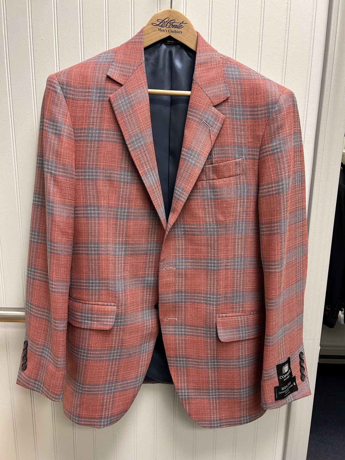 Coppley Gibson Salmon w/ Blue Windowpane 20302