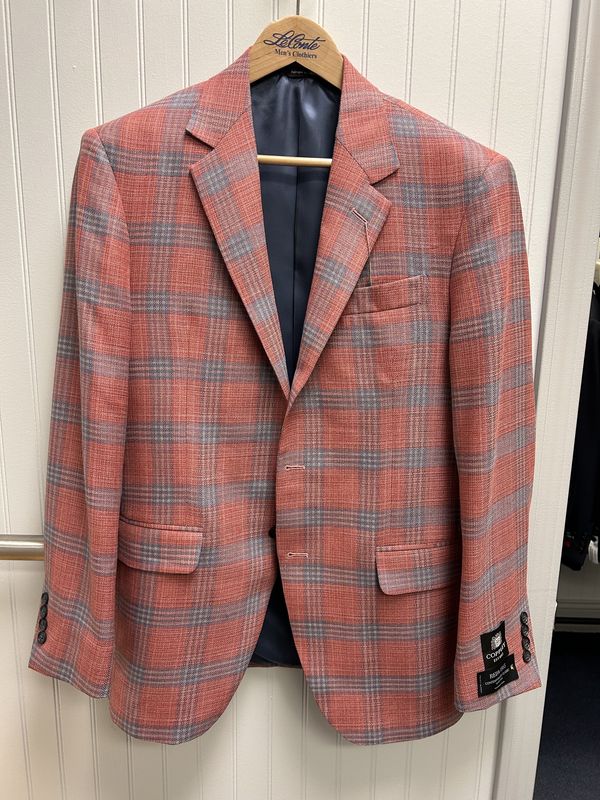 Coppley Gibson Salmon w/ Blue Windowpane 20302