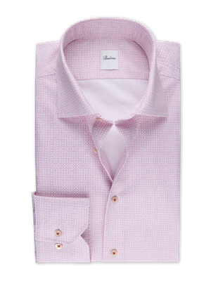 Stenstroms Light pink Patterned Twill Shirt 6127519122511