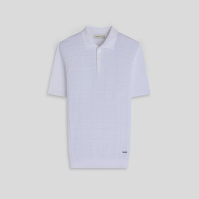 Bugatchi Textured Grid Short-Sleeve Polo Sweater JH261P01
