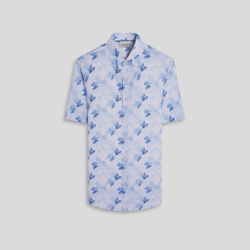 Bugatchi Orson Watercolor Floral Short-Sleeve Shirt JS5027S52S