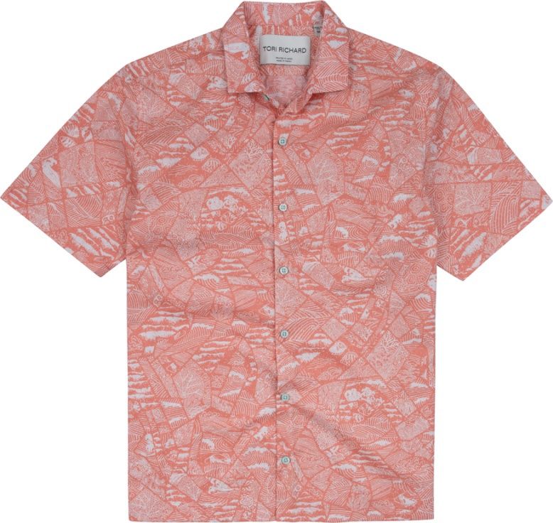 Tori Richard Kintsugi Coral S/S Shirt 1956M0355