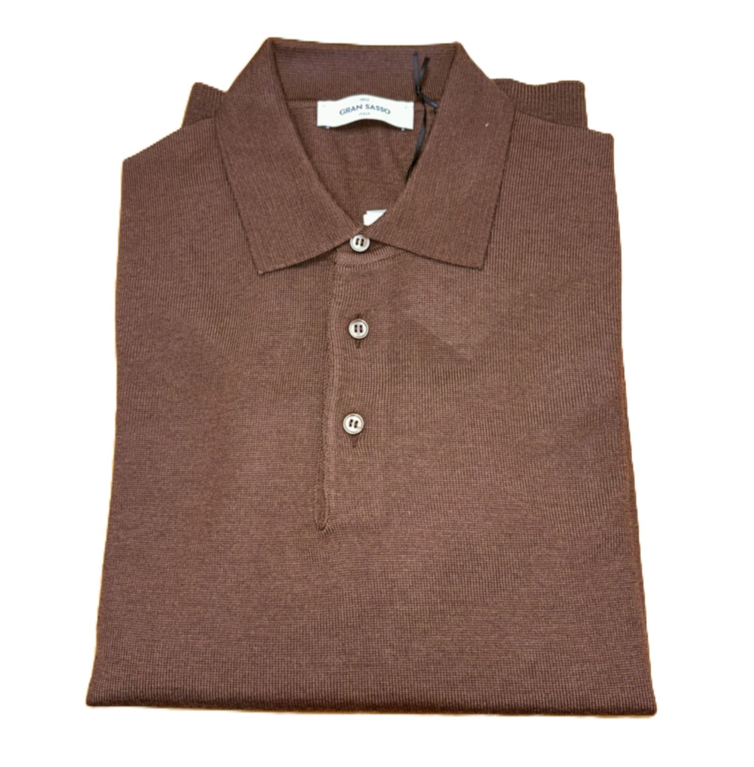 Wool Long Sleeve Polo 55112/14290, Color: 179 Copper, Size: 50