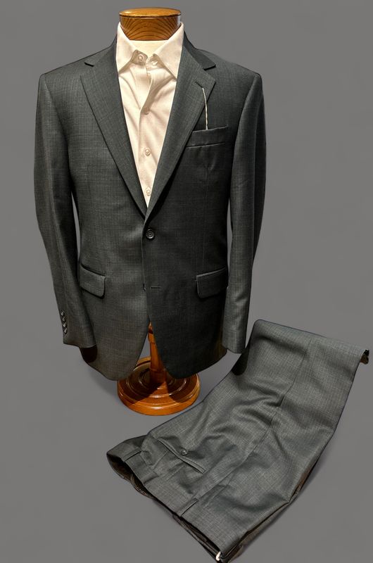 Coppley Dark Green Herringbone Stripe Suit 20592