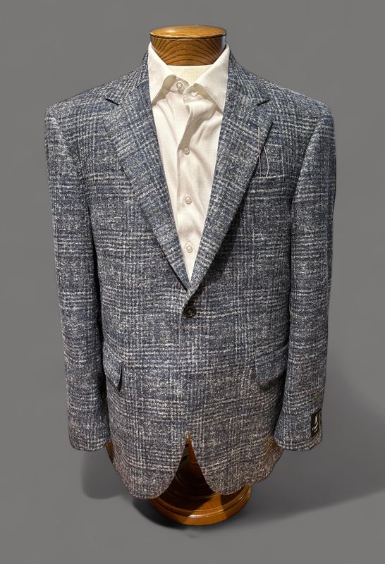 Coppley Grey &amp; Blue Plaid Sport Coat 20836