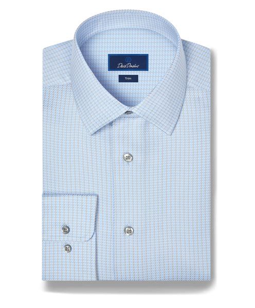 David Donahue Sky &amp; Pearl Dobby Stripe Dress Shirt TBSP13953440
