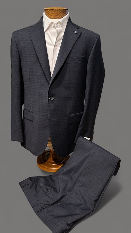 Jack Victor Black &amp; Blue Check Suit 3262163