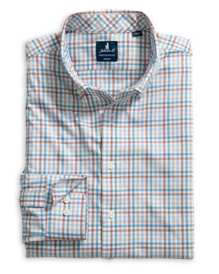 Johnnie-O Red Wood Check Shirt JMWL102360