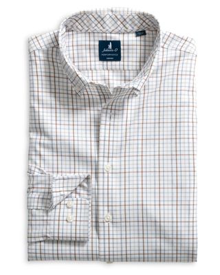 Johnnie-O Sandlewood Pane White Shirt JMWL102140