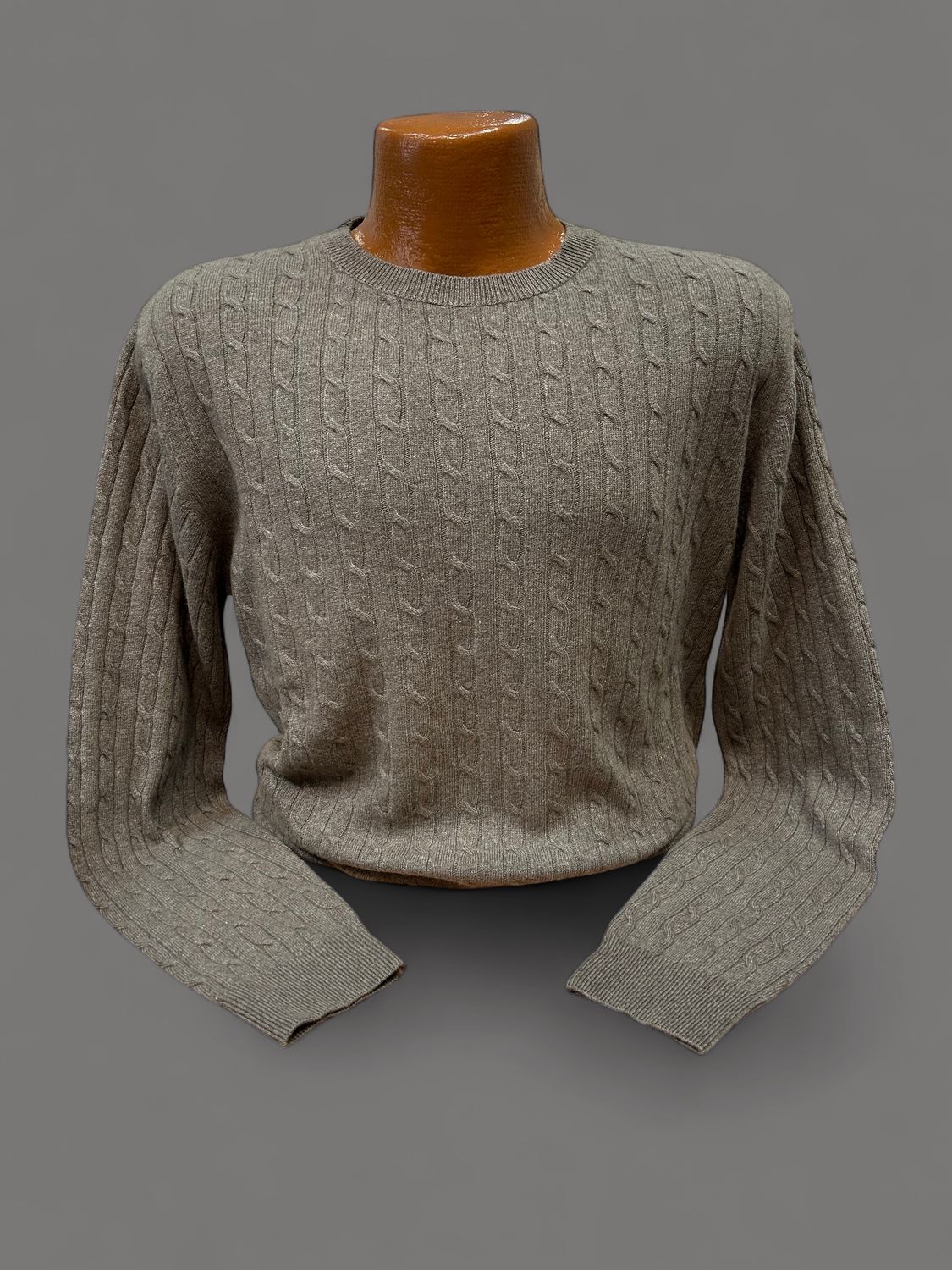 Sand Small Cable Crewneck Sweater 5600