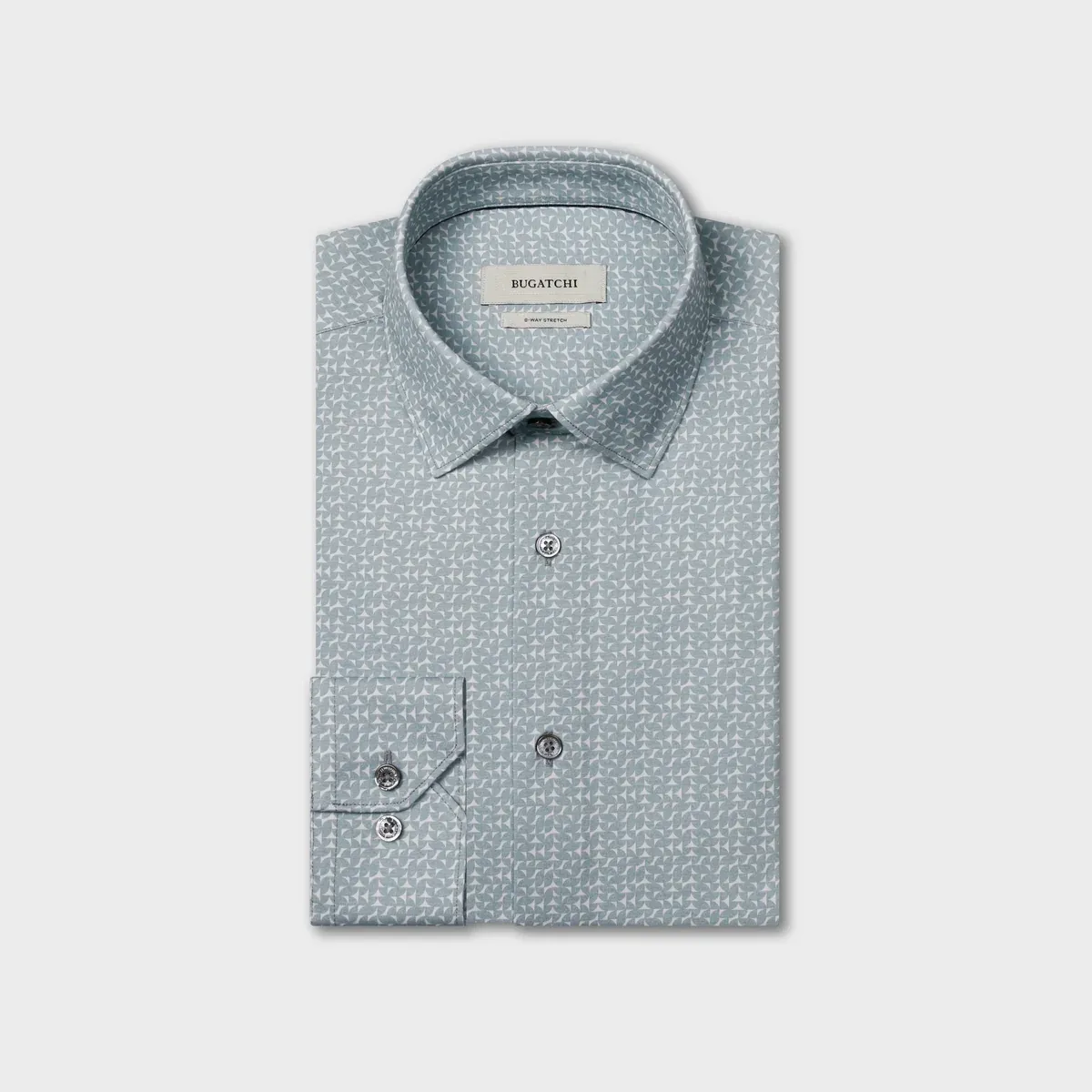 Bugatchi James OoohCotton® Teal Geometric Shirt KF9214K60