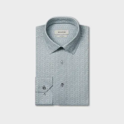 Bugatchi James OoohCotton® Teal Geometric Shirt KF9214K60