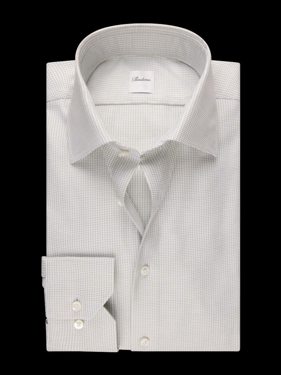 Stenstroms Light green Patterned Twill Shirt 6027719216411