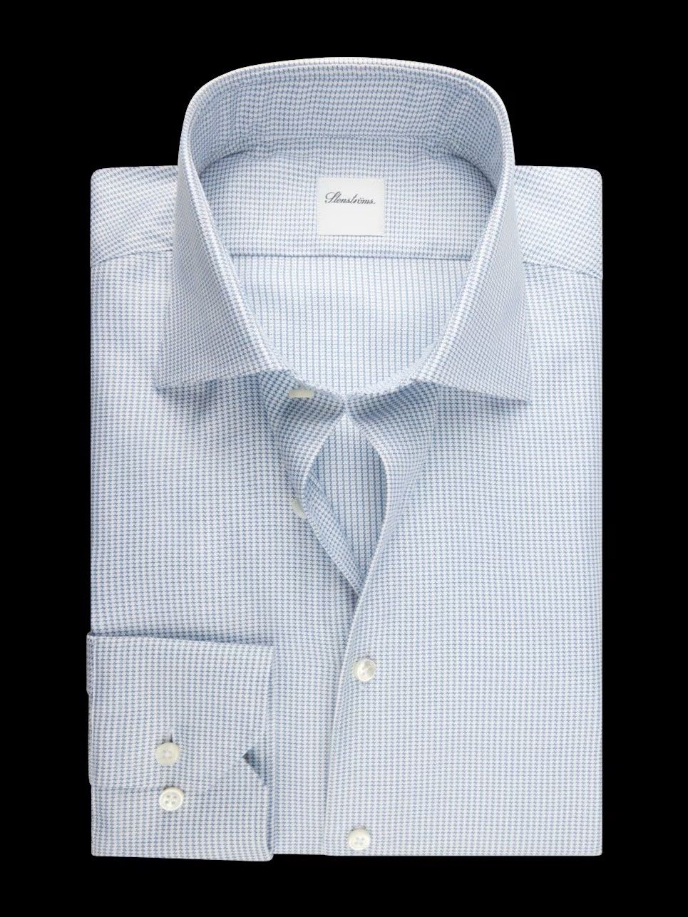 Stenstroms Dark blue Patterned Twill Shirt 6027719216161