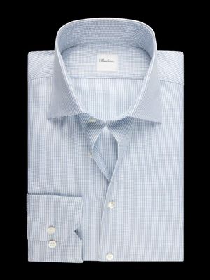 Stenstroms Dark blue Patterned Twill Shirt 6027719216161