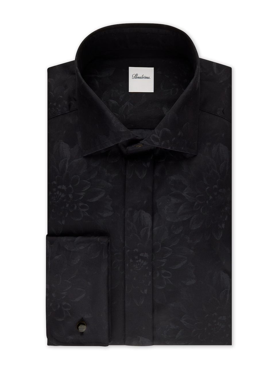 Stenstroms Black Floral Tuxedo Shirt 6267719242601