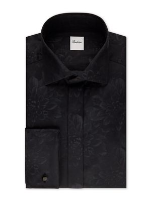 Stenstroms Black Floral Tuxedo Shirt 6267719242601