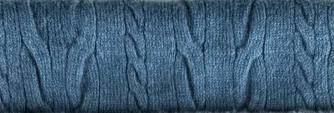 Lenor Romano Blue Sanded Twist Cable 1/4 Zip