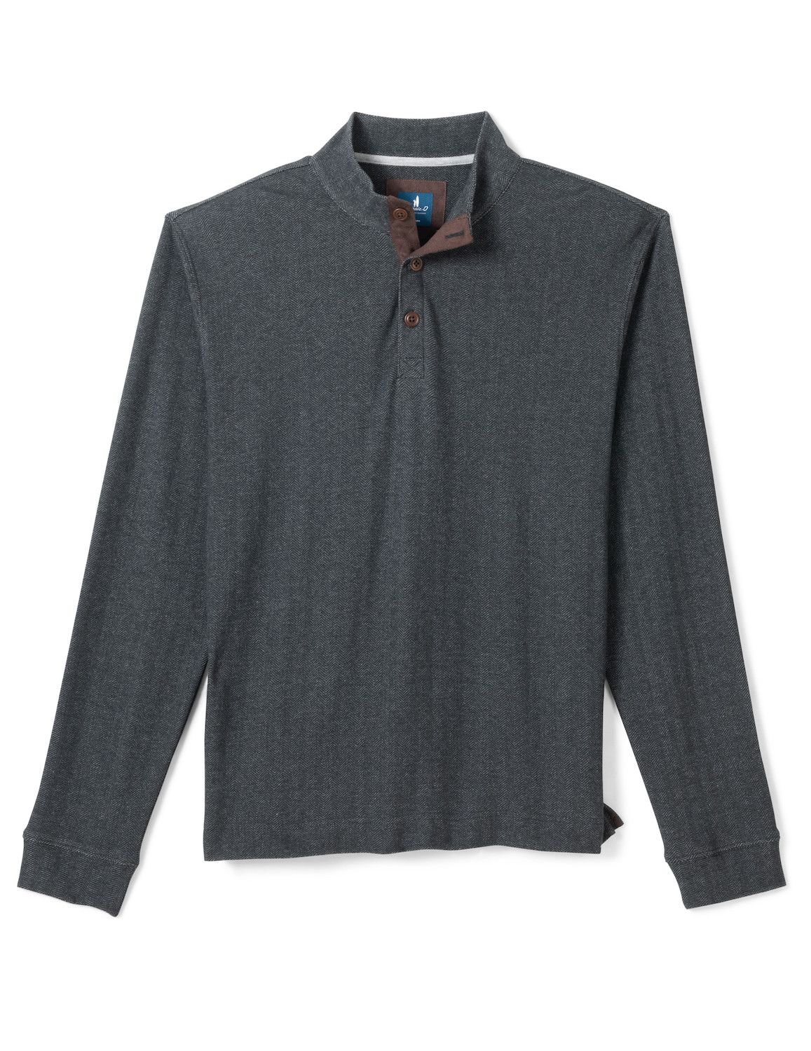 Johnnie-O Cotton Blend Herringbone Henley