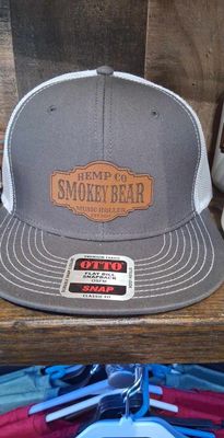 Smokey Bear Hemp Co. Flat Gray & White Cap