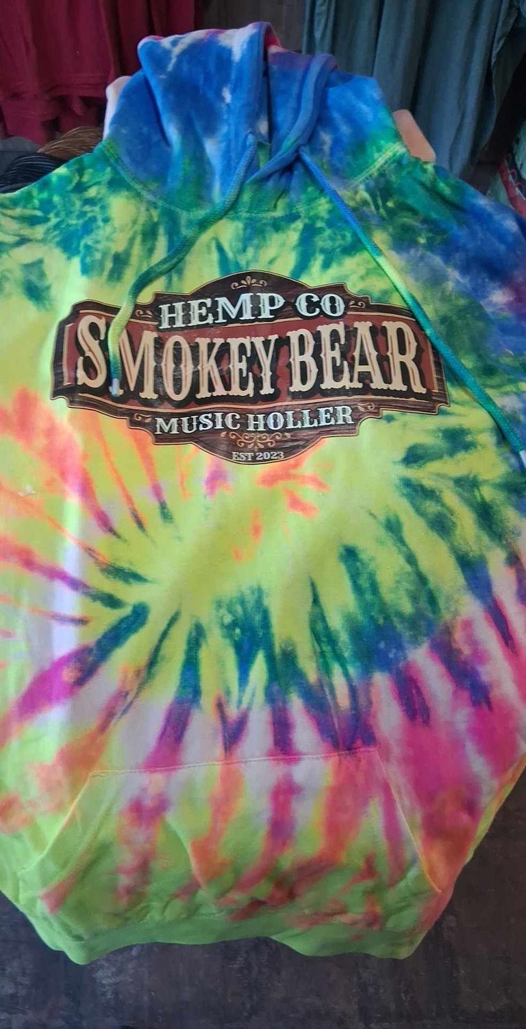 Tie Die Smokey Bear Hemp Co. Hoodie