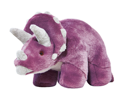 Fluff &amp; Tuff Charlie Triceratops plush toy with three horns