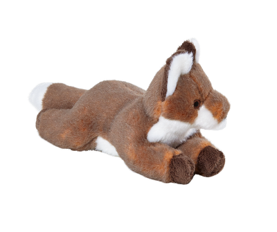 Anderson Fox plush resting as a woodland character