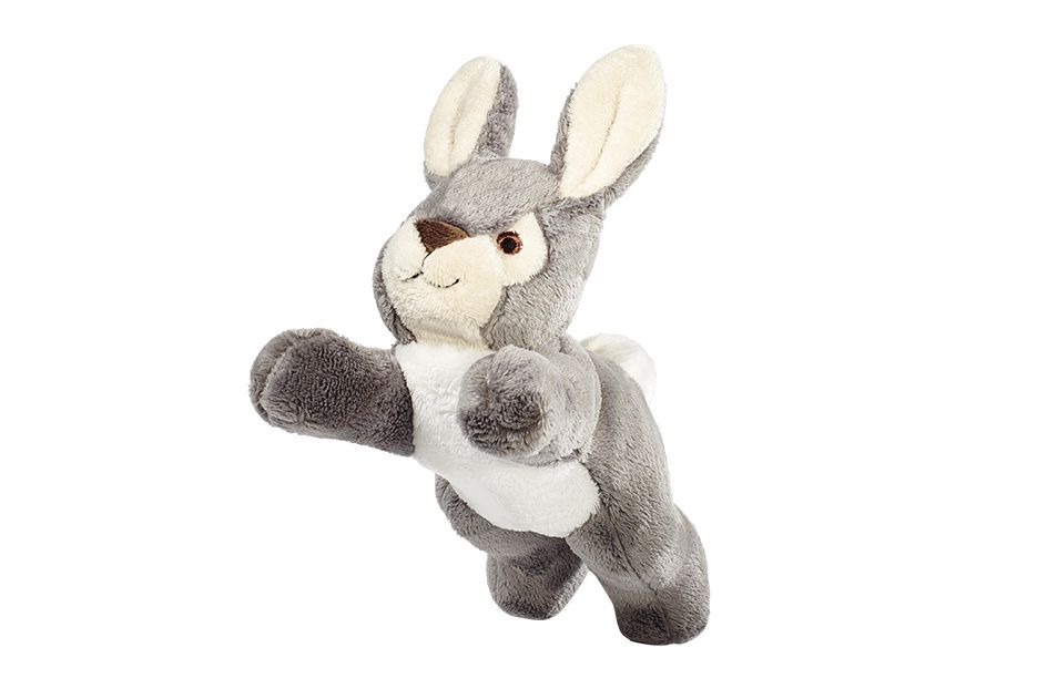 Fluff &amp; Tuff Jessica Bunny plush dog toy with soft ears and pastel fur