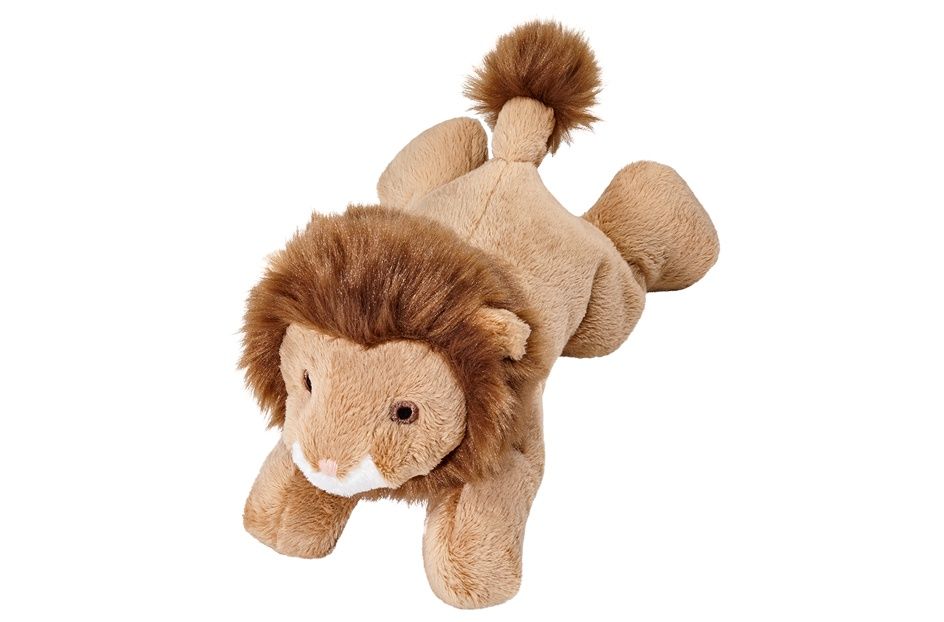Fluff &amp; Tuff Leo Lion plush dog toy with golden mane and friendly face