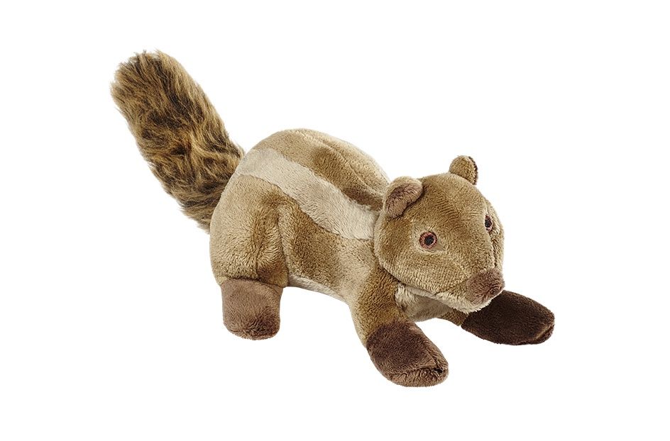 Peanut Chipmunk plush posed upright for play