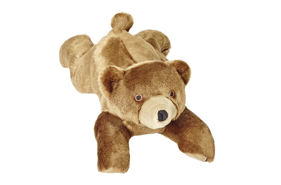 Fluff &amp; Tuff Sadie Bear plush toy with soft brown fur and round shape