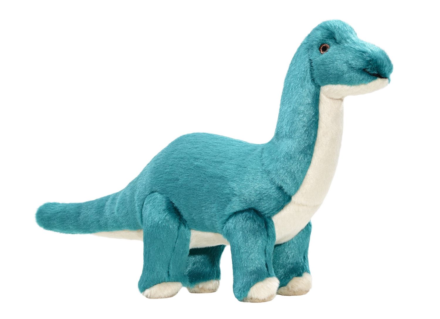 Fluff &amp; Tuff Ross Brachiosaurus plush toy with long neck and soft green body